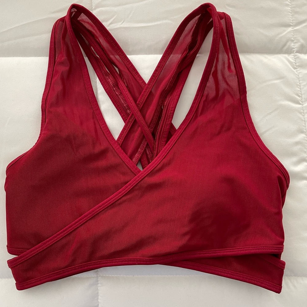 Red Fabletics Sportsbra in a size medium